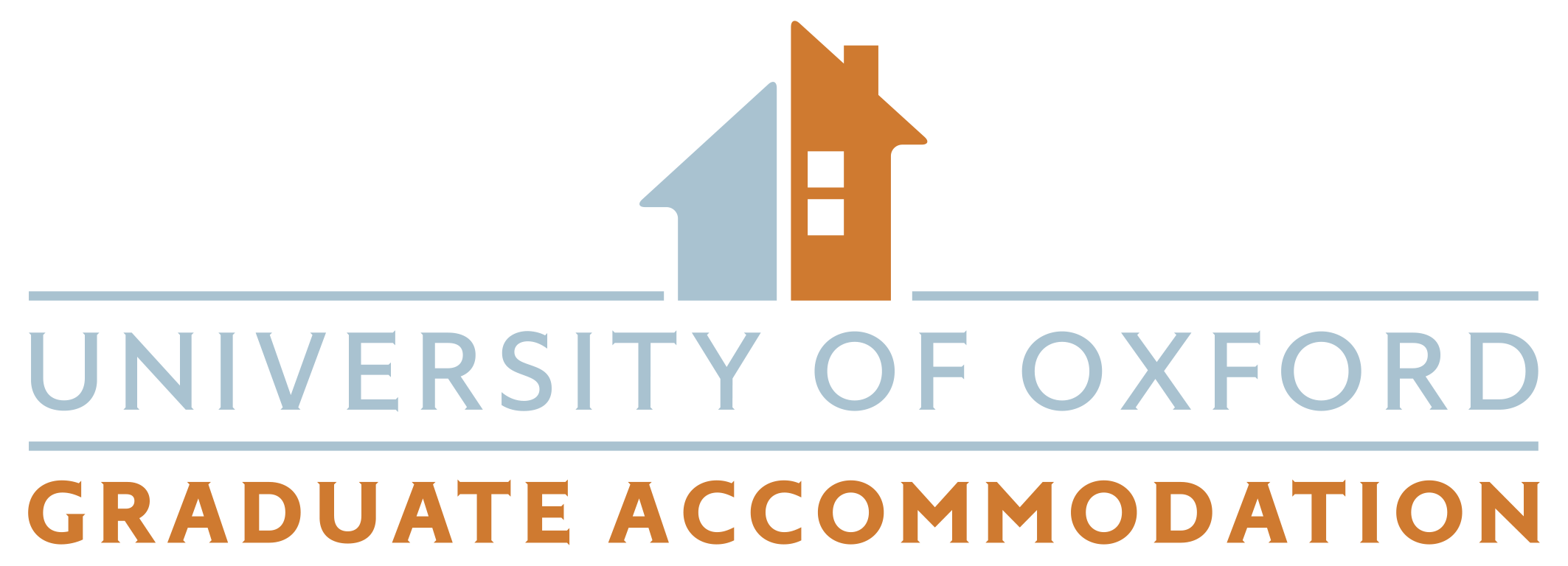 Graduatate Accomodation - new logo with organge and pale-sky-a9c2d0